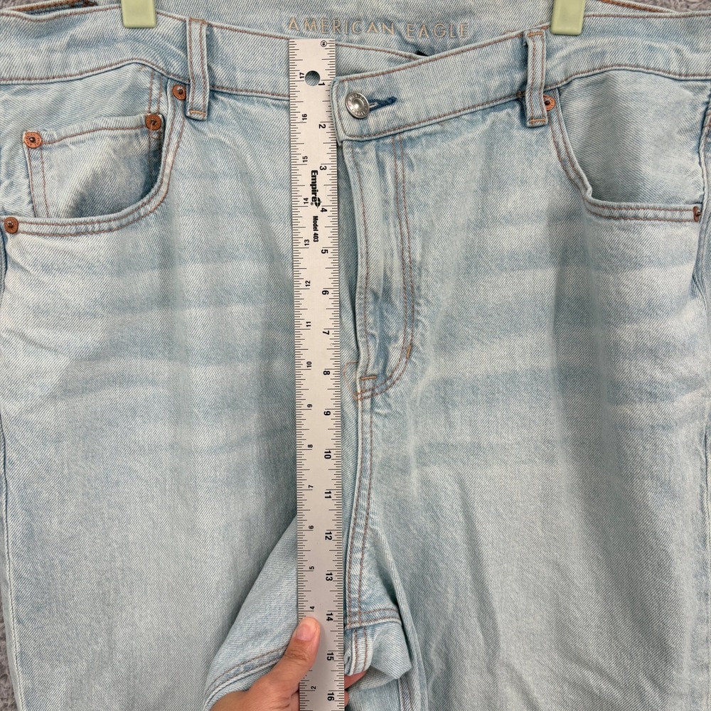 American Eagle Strigid Highest Rise Crossover Baggy Straight Jeans Size 18 Long - Picture 4 of 10